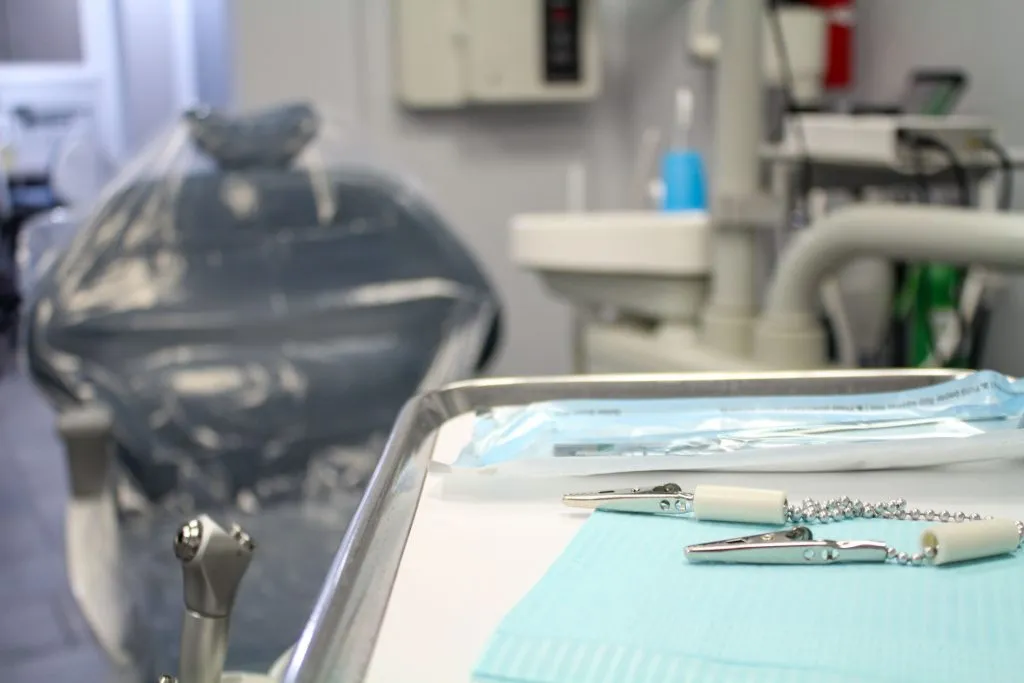 Dental equipment, in the dental exam room
