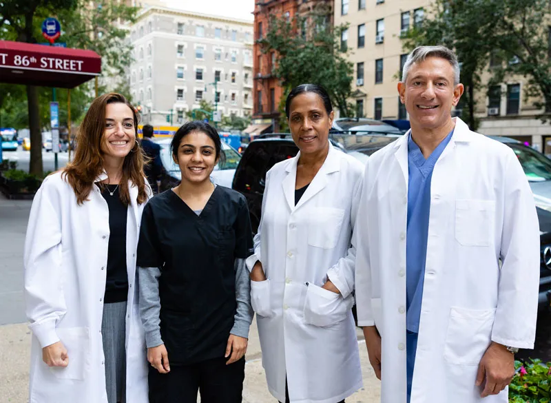 The dental team on 86th Street in the Upper West Side of Manhattan